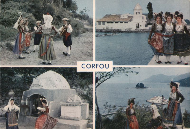 Corfou Traditional Costumes & Coastal Views Corfu Greece
