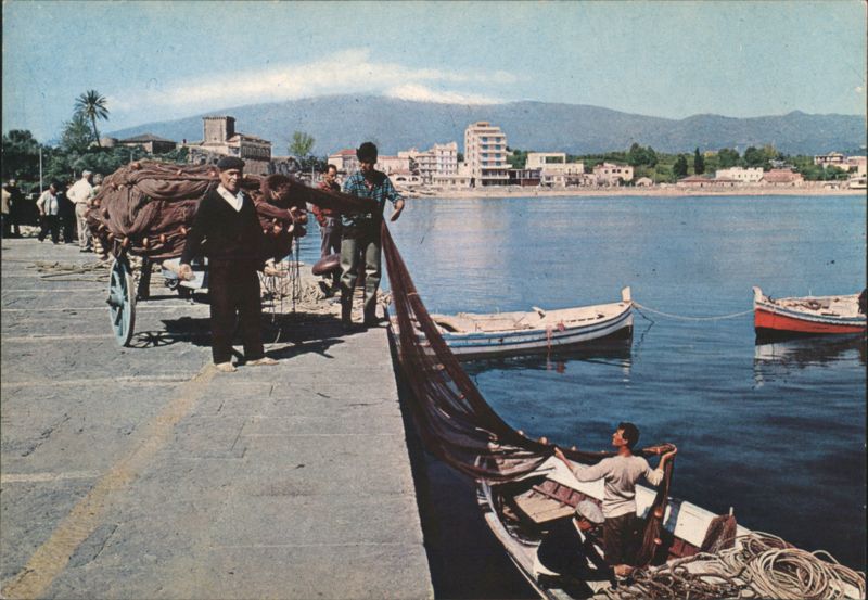 Giardini Naxos Harbor, Fishermen & Boats Italy