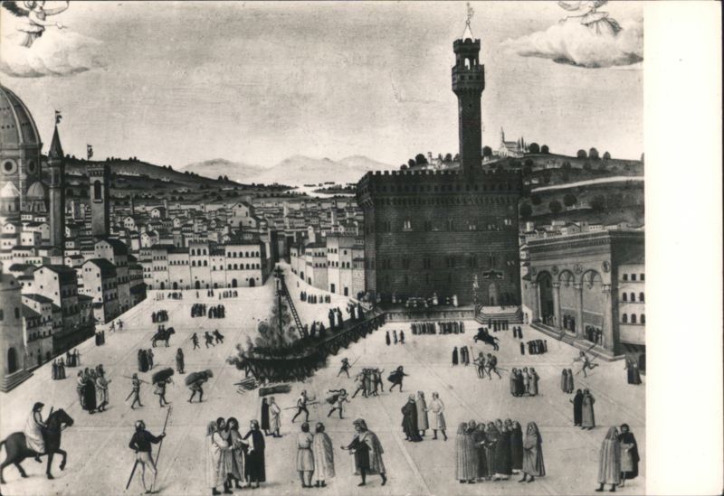 Florence Savonarola's Torture & Execution, Piazza della Signoria Italy