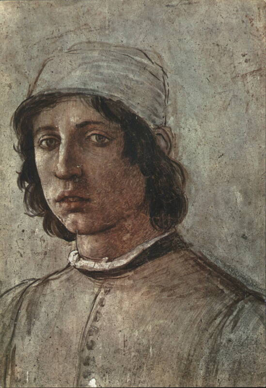 Filippino Lippi Autoritratto, Uffizi Gallery Art
