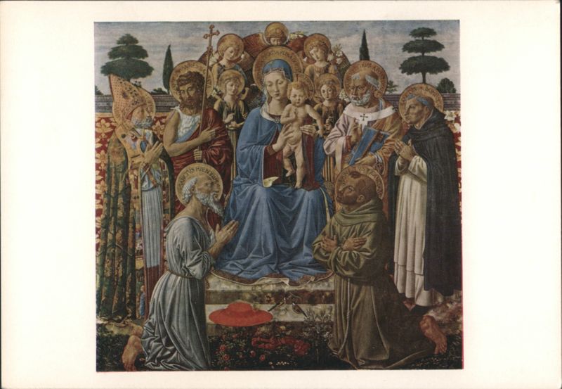 The Virgin and Child Enthroned among Angels and Saints