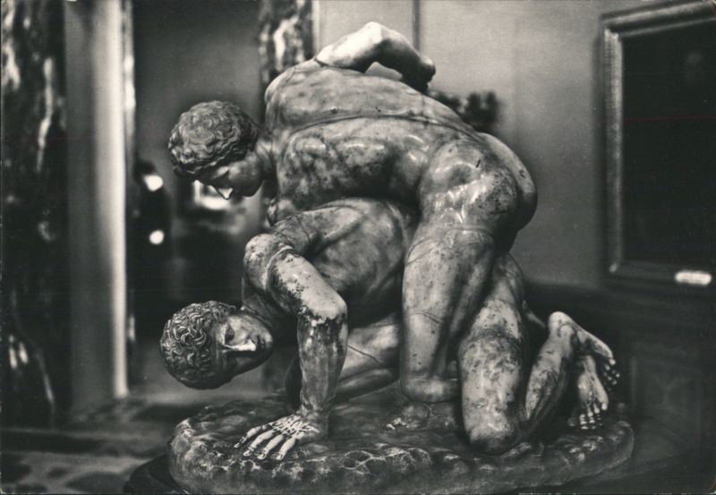 Uffizi Gallery Wrestlers Sculpture, Florence Italy