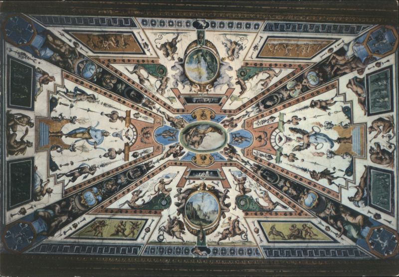 Uffizi Gallery Corridor Grotesques by Allori, Florence Italy