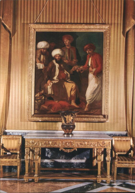 Royal Palace Naples, G. Bonito Turkish Ambassadors Painting Napoli Italy