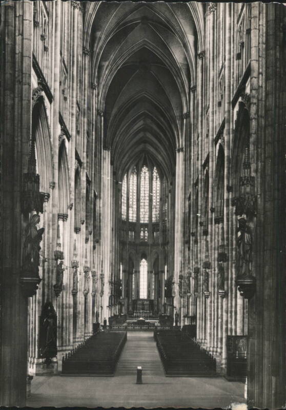 Cologne Cathedral Interior from Main Entrance Germany
