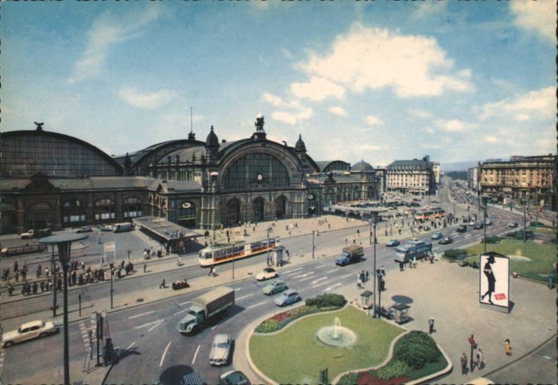 Frankfurt Hauptbahnhof, Plaza, Tram, Cars Germany