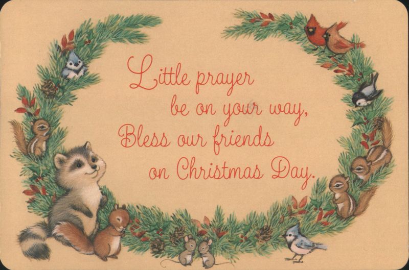 Christmas Prayer Wreath Animals, Bless Our Friends