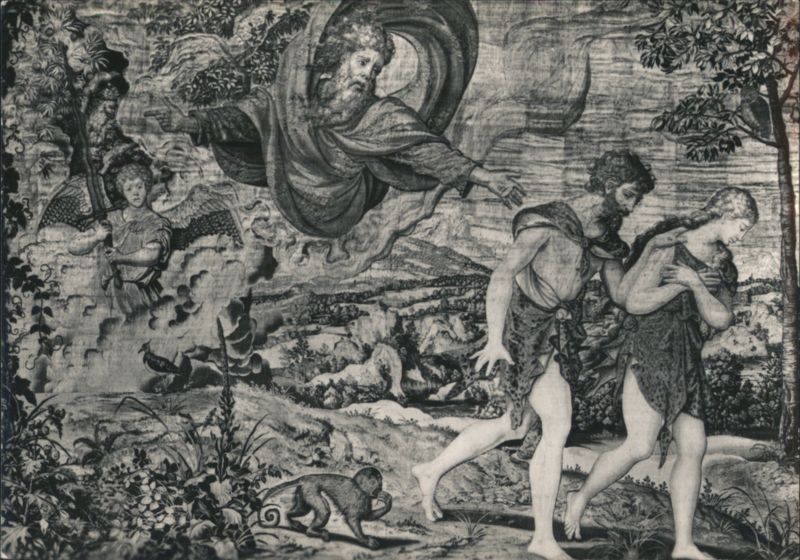 Adam & Eve Banished from Paradise, Flemish Tapestry