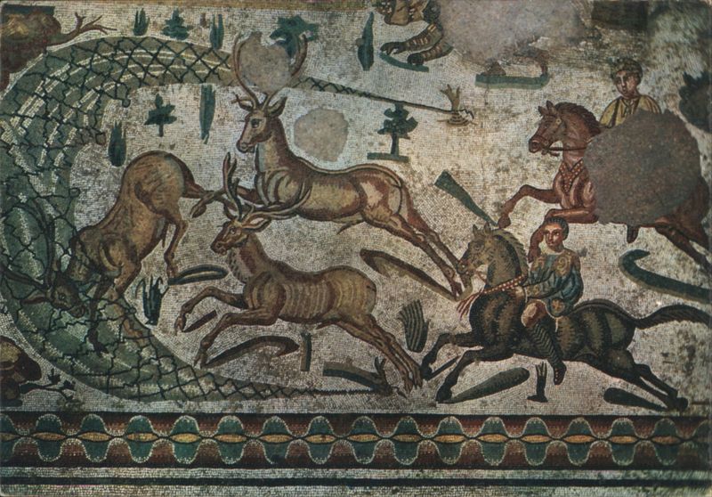 Piazza Armerina Mosaics, Hunting Scene Italy