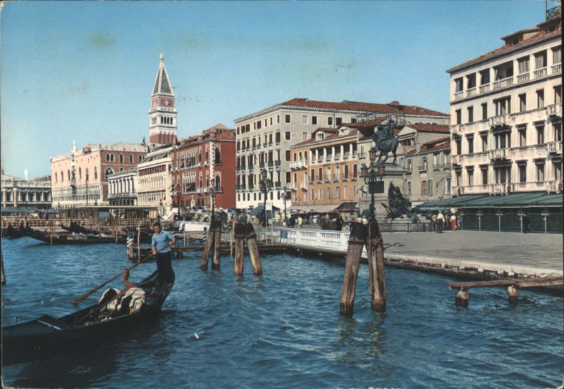 Venice Grand Canal Gondola Campanile Italy