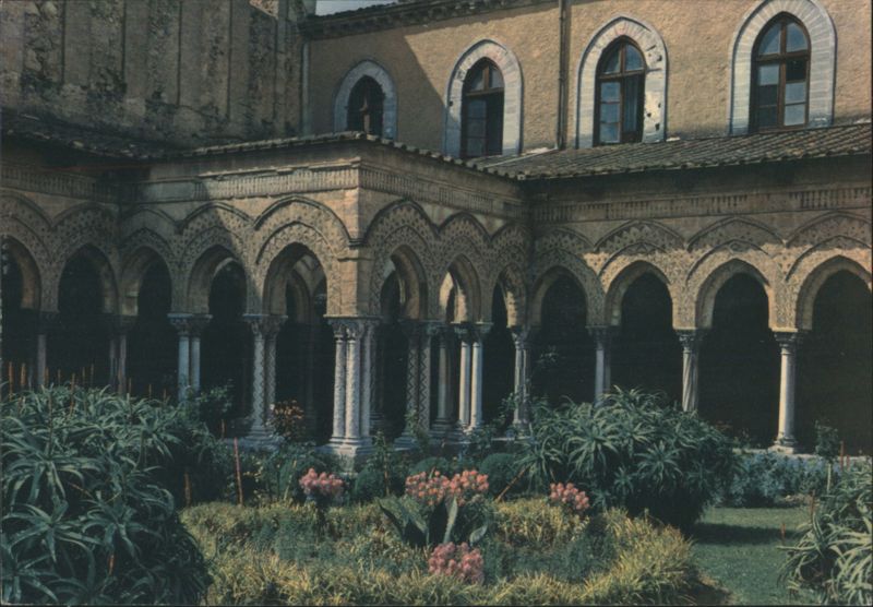 Palermo Monreale Cloister Interior Italy