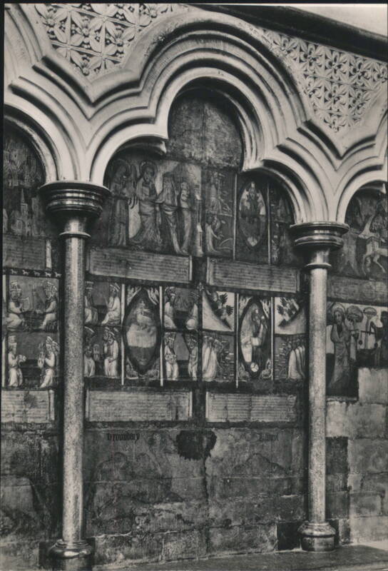 Westminster Abbey Chapter House Wall Arcade Apocalypse Painting London United Kingdom