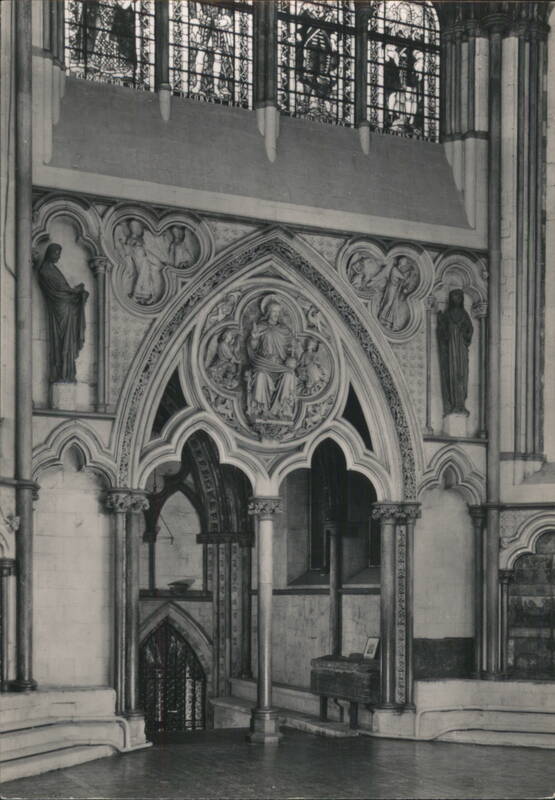 Westminster Abbey, Entrance to Chapter House, E. side London England