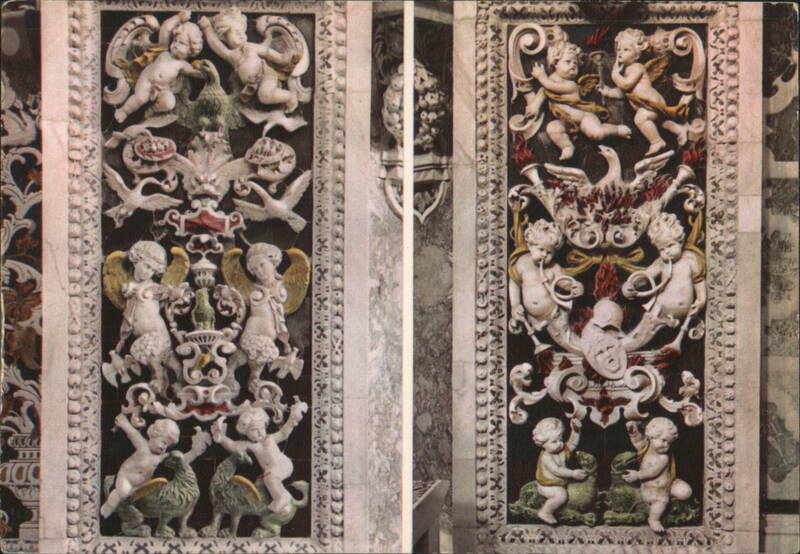 Palermo Chiesa del Gesù Carved Marble Pilasters Italy