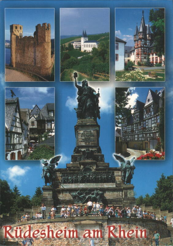 Rüdesheim am Rhein Collage Niederwalddenkmal Castles Germany