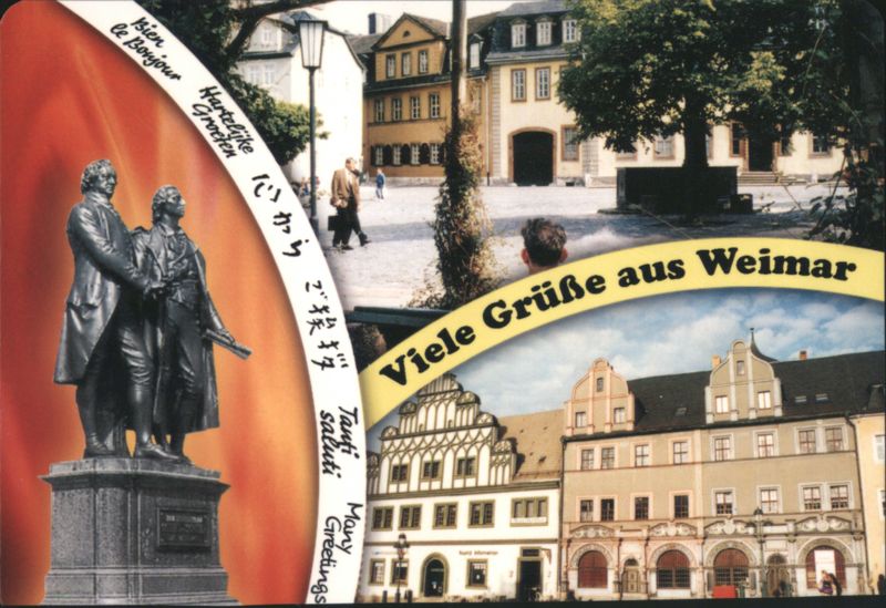 Weimar Goethe/Schiller-Denkmal, Goethehaus, Lucas-Cranachhaus Germany