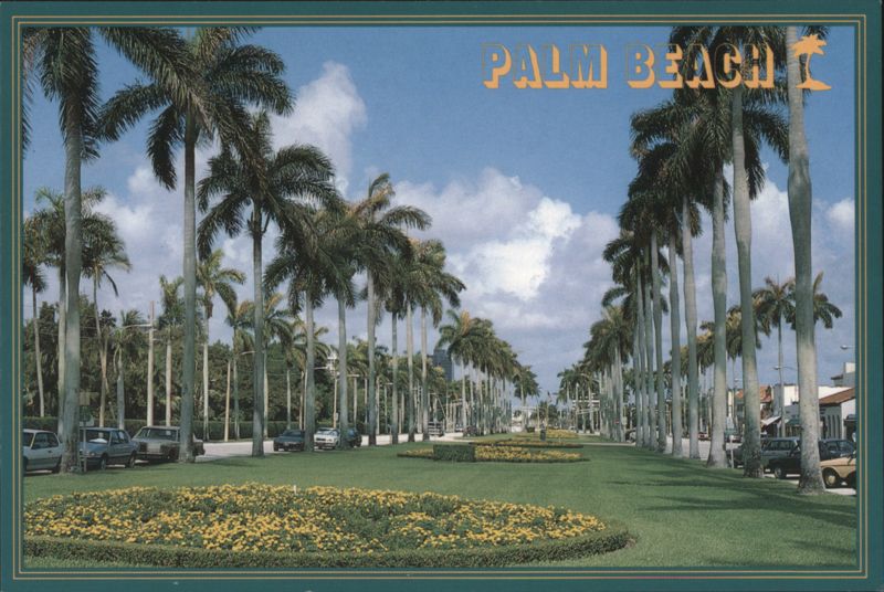Royal Poinciana Way Palm Tree Lined Boulevard Palm Beach Florida