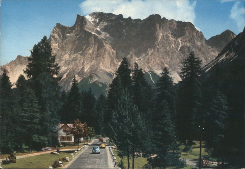 Fernpass Road with Zugspitze Mountain 2964m Austria