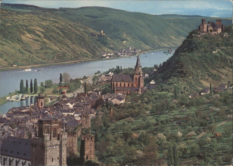 Rhine River Valley, Oberwesel with Schönburg Castle Germany