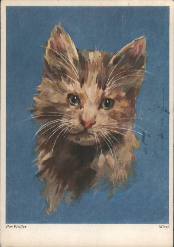 Kitten Painting Mieze by Pan Pfeiffer Cats