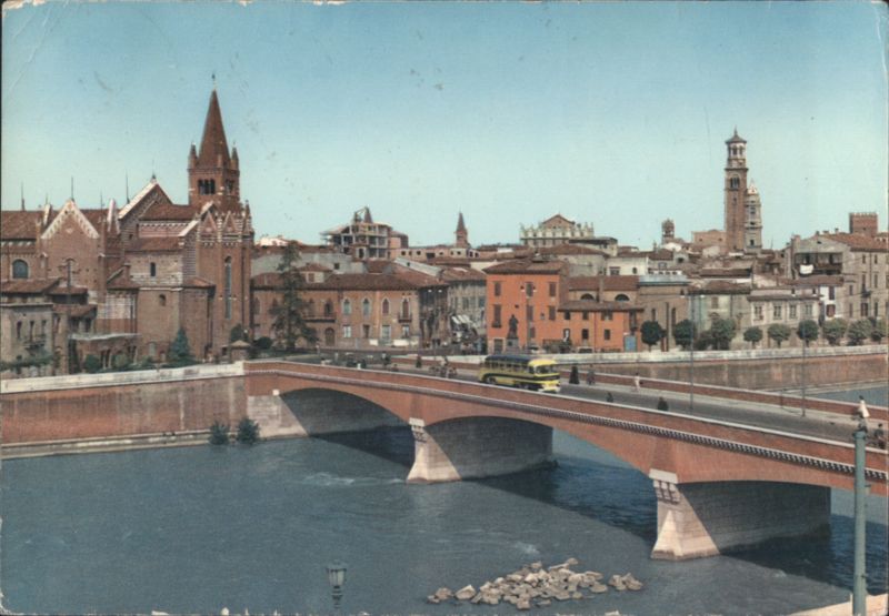 Verona: Ponte Navi & S. Fermo Maggiore, Adige River Italy