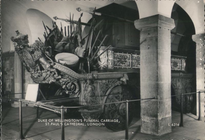 Duke of Wellington's Funeral Carriage, St. Paul's Cathedral London United Kingdom