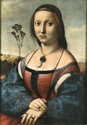 Portrait of Maddalena Doni by Raphael, Galleria Pitti Postcard