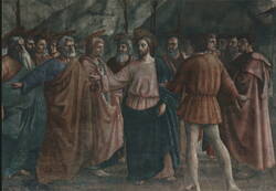 Masaccio, The Tribute, Jesus Christ with the Apostles Postcard
