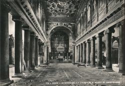 Interior of Santa Maria in Trastevere Church, Rome Postcard