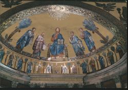 Basilica of S. Paul Apse Mosaic, Christ and Saints Postcard