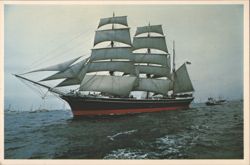 THE STAR OF INDIA Full Sail America's Bicentennial 1976 Postcard