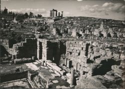 Ancient Corinth Greece Peirene Spring Apollo Temple RPPC Postcard