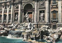 Fountain of Trevi Detail Postcard