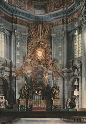 Altar of the Chair and Glory by Bernini, Roma Postcard