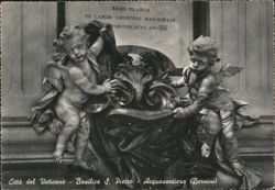 Vatican City St. Peter's Basilica Holy Stoup by Bernini Postcard