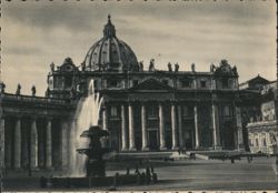 St. Peter's Square and Basilica, Fountain Postcard