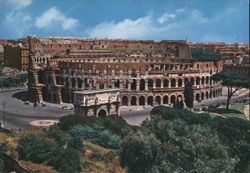 Coliseum and Constantin's Arch, Rome Postcard