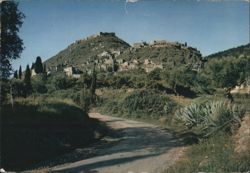 Mistra Greece Hilltop Town Ruins Landscape Chrome Postcard Postcard