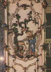 Queen Maria Amalia's Drawing Room Wall Detail, Chinoiserie Postcard