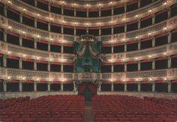 Teatro S. Carlo Opera House Interior, Royal Box Postcard