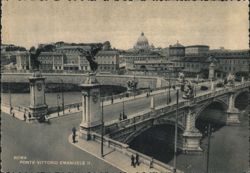 Ponte Vittorio Emanuele II, Rome Postcard