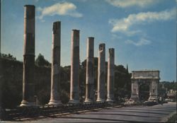 Arch of Titus, Roman Forum Columns, Rome Postcard
