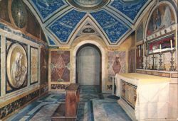 Crypt with St. Francesca Romana's Urn, Basilica S. Maria Nova Postcard