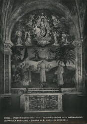 Pinturicchio, Glorificazione di S. Bernardino, Rome Postcard