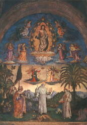 Pinturicchio - Gloria di S. Bernardino da Siena, Rome Postcard