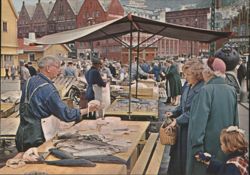 Fisketorget, The Fish Market Postcard