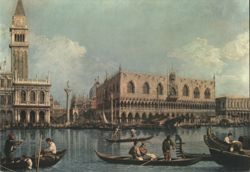 Canaletto - Veduta del Bacino di S. Marco, Venezia Postcard