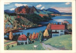Staffelei in Autumn, 1923 - Gabriele Münter Painting Postcard