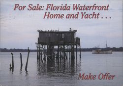 For Sale: Florida Waterfront Home and Yacht Postcard