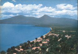 Corfu Greece Miramare Beach Hotel Bay Mountains Chrome PC Postcard